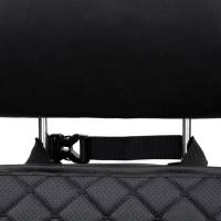 Protezione per seggiolino auto in eco-pelle, motivo a rombo nero