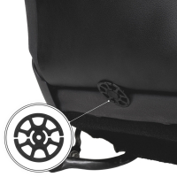 Protezione per seggiolino auto in eco-pelle, motivo a rombo nero