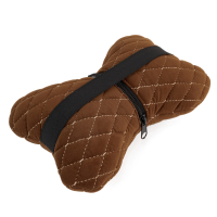 Cuscino poggiatesta auto in alcantara Alfa Cars 27×16 cm marrone