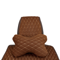 Cuscino poggiatesta auto in alcantara Alfa Cars 27×16 cm marrone