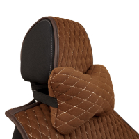 Cuscino poggiatesta auto in alcantara Alfa Cars 27×16 cm marrone